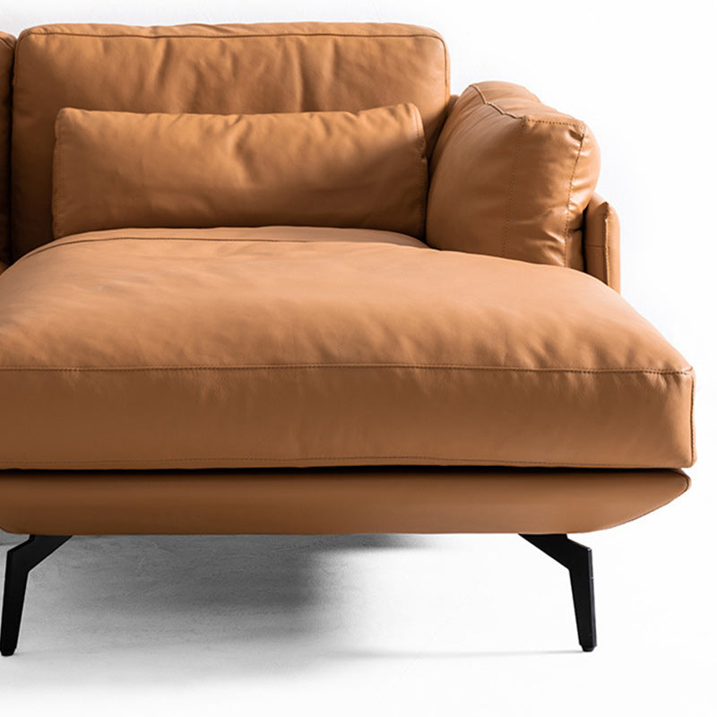 31 "H divano scandinavo in pelle sezionale con cuscini bostol