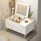 Scandinavian 1-Drawer Wooden Flip-top Dressing Vanity Make-up Table