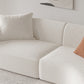 35" Wide Scandinavian Sectional Sofa Fabric Cream Sectional with Bostol Pillows