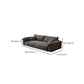 35"H Contemporary Sectional Sofa Grey Leather Cushion Back Sectional