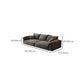 35"H Contemporary Sectional Sofa Grey Leather Cushion Back Sectional