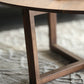 Cross Legs Coffee Table Brone Solid Wood Round Coffee Tables