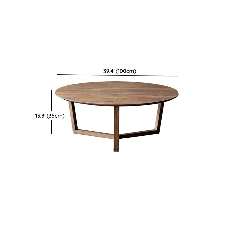Cross Legs Coffee Table Brone Solid Wood Round Coffee Tables