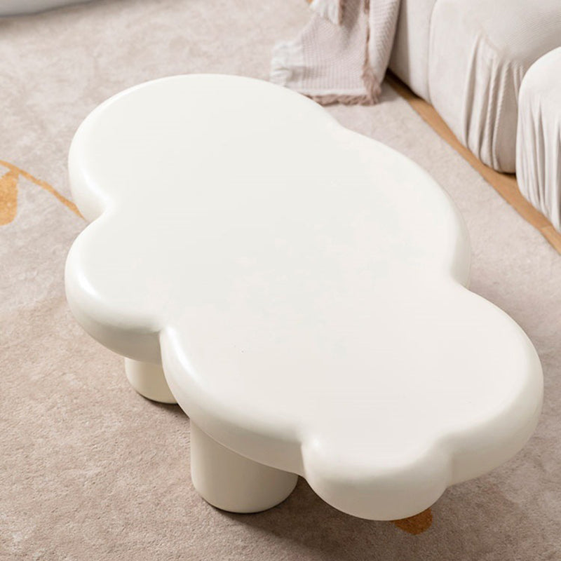 Table basse en bois blanc, 4 pieds, Table de Cocktail pour le salon