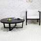 Solid Wood and Metal Coffee Table Home Round Coffee Desk in Black Clearhalo 'Coffee & Accent Tables' 'Coffee Tables' 'coffee_tables' 'furn' 'furn_coffee_tables' 'Furniture' 'Living Room Furniture' 6762720