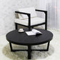 Solid Wood and Metal Coffee Table Home Round Coffee Desk in Black Clearhalo 'Coffee & Accent Tables' 'Coffee Tables' 'coffee_tables' 'furn' 'furn_coffee_tables' 'Furniture' 'Living Room Furniture' 6762727