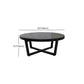 Solid Wood and Metal Coffee Table Home Round Coffee Desk in Black Clearhalo 'Coffee & Accent Tables' 'Coffee Tables' 'coffee_tables' 'furn' 'furn_coffee_tables' 'Furniture' 'Living Room Furniture' 6762731