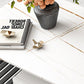 4 Legs Coffee Table Slate Top Coffee Cocktail Table with Shelf