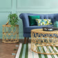 Scandinavian Round Cocktail Table with Wicker Base Natural/Black Clearhalo 'Coffee & Accent Tables' 'Coffee Tables' 'coffee_tables' 'furn' 'furn_coffee_tables' 'Furniture' 'Living Room Furniture' 6762751