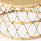 Scandinavian Round Cocktail Table with Wicker Base Natural/Black Clearhalo 'Coffee & Accent Tables' 'Coffee Tables' 'coffee_tables' 'furn' 'furn_coffee_tables' 'Furniture' 'Living Room Furniture' 6762759