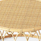 Scandinavian Round Cocktail Table with Wicker Base Natural/Black Clearhalo 'Coffee & Accent Tables' 'Coffee Tables' 'coffee_tables' 'furn' 'furn_coffee_tables' 'Furniture' 'Living Room Furniture' 6762760