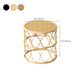 Scandinavian Round Cocktail Table with Wicker Base Natural/Black Clearhalo 'Coffee & Accent Tables' 'Coffee Tables' 'coffee_tables' 'furn' 'furn_coffee_tables' 'Furniture' 'Living Room Furniture' 6762762