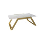 Sled Coffee Table Marble Top Coffee Cocktail Table for Living Room