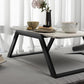 Sled Coffee Table Marble Top Coffee Cocktail Table for Living Room