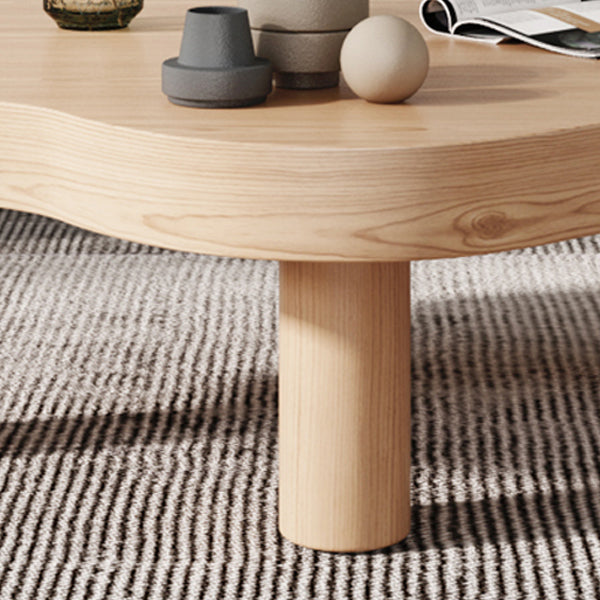 Salontafel met 3 poten, massief houten koffiecocktailtafel voor de woonkamer