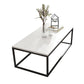 Glam Style Rectangle Coffee Table with Metal Frame Base and Marble Top Black Clearhalo 'Coffee & Accent Tables' 'Coffee Tables' 'coffee_tables' 'furn' 'furn_coffee_tables' 'Furniture' 'Living Room Furniture' 6762875