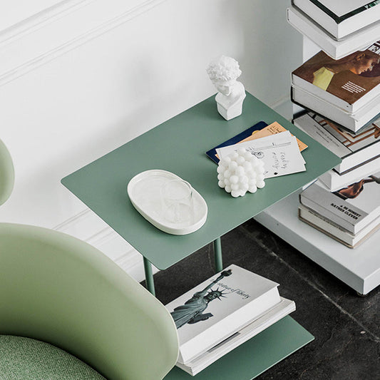 Tavolo da ginnastica moderna di metà secolo in metallo c-forma di divano il lato accento