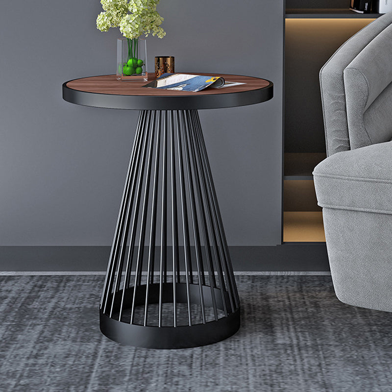 Tavolo da soggiorno in legno massiccio/marmo rotondo scandinavo