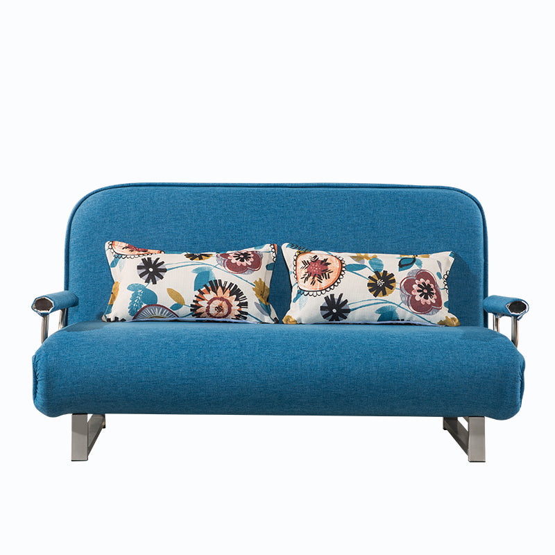 Scandinavian Foldable Futon Sleeper Sofa Round Arms Convertible Sofas Clearhalo 'furn' 'furn_futons' 'Furniture' 'Futons & Daybeds' 'Futons' 'Living Room Furniture' 6763584