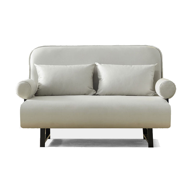 Scandinavian Foldable Futon Sleeper Sofa Round Arms Convertible Sofas Clearhalo 'furn' 'furn_futons' 'Furniture' 'Futons & Daybeds' 'Futons' 'Living Room Furniture' 6763594