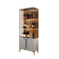 Modern Curio Cabinet Glass Storage Cabinet with Doors for Dining Room