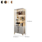 Modern Curio Cabinet Glass Storage Cabinet with Doors for Dining Room