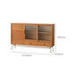 Modern Display Stand Pine Storage Cabinet with Doors for Dining Room