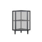 Modern China Cabinet Metal Corner Unit Storage Cabinet for Dining Room 15.7"L x 15.7"W x 29.5"H Black Clearhalo 'Display & China Cabinets' 'display_china_cabinets' 'furn' 'furn_display_china_cabinets' 'Furniture' 'Kitchen & Dining Furniture' 6764140