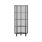Modern China Cabinet Metal Corner Unit Storage Cabinet for Dining Room 16"L x 16"W x 53"H Black Clearhalo 'Display & China Cabinets' 'display_china_cabinets' 'furn' 'furn_display_china_cabinets' 'Furniture' 'Kitchen & Dining Furniture' 6764144