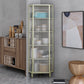 Modern China Cabinet Metal Corner Unit Storage Cabinet for Dining Room Clearhalo 'Display & China Cabinets' 'display_china_cabinets' 'furn' 'furn_display_china_cabinets' 'Furniture' 'Kitchen & Dining Furniture' 6764145