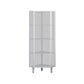 Modern China Cabinet Metal Corner Unit Storage Cabinet for Dining Room 16"L x 16"W x 53"H White Clearhalo 'Display & China Cabinets' 'display_china_cabinets' 'furn' 'furn_display_china_cabinets' 'Furniture' 'Kitchen & Dining Furniture' 6764151