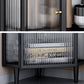 Modern China Cabinet Metal Corner Unit Storage Cabinet for Dining Room Clearhalo 'Display & China Cabinets' 'display_china_cabinets' 'furn' 'furn_display_china_cabinets' 'Furniture' 'Kitchen & Dining Furniture' 6764154