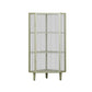 Modern China Cabinet Metal Corner Unit Storage Cabinet for Dining Room 16"L x 16"W x 41"H Off-White Clearhalo 'Display & China Cabinets' 'display_china_cabinets' 'furn' 'furn_display_china_cabinets' 'Furniture' 'Kitchen & Dining Furniture' 6764157
