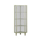 Modern China Cabinet Metal Corner Unit Storage Cabinet for Dining Room 16"L x 16"W x 53"H Off-White Clearhalo 'Display & China Cabinets' 'display_china_cabinets' 'furn' 'furn_display_china_cabinets' 'Furniture' 'Kitchen & Dining Furniture' 6764159