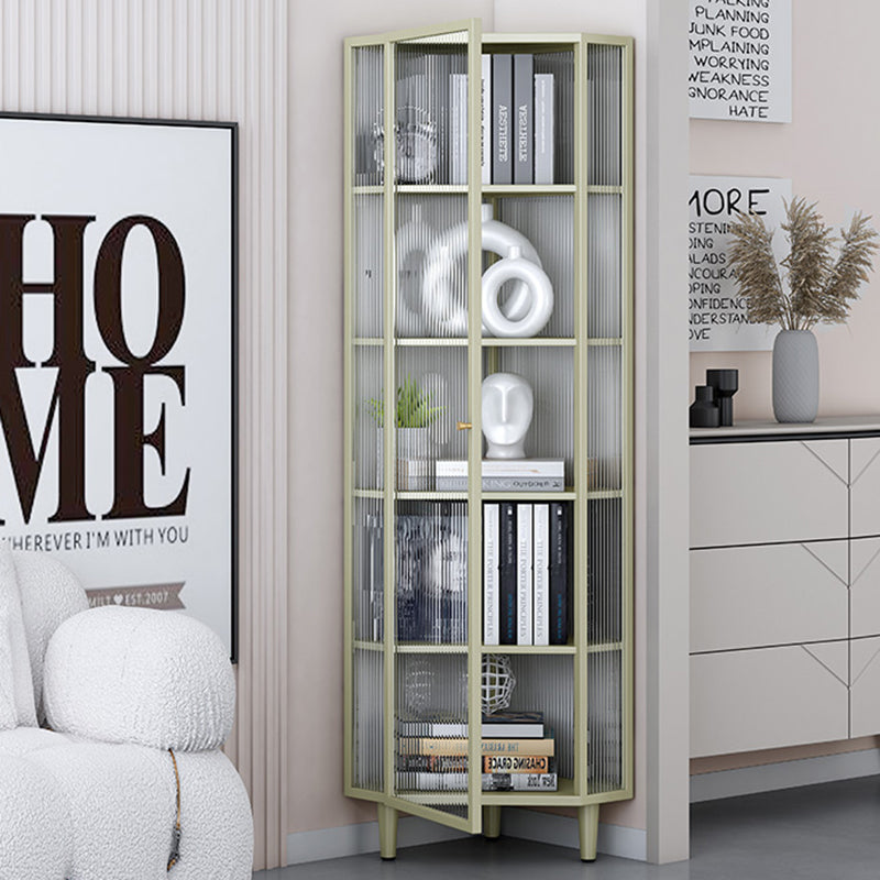 Modern China Cabinet Metal Corner Unit Storage Cabinet for Dining Room Clearhalo 'Display & China Cabinets' 'display_china_cabinets' 'furn' 'furn_display_china_cabinets' 'Furniture' 'Kitchen & Dining Furniture' 6764160