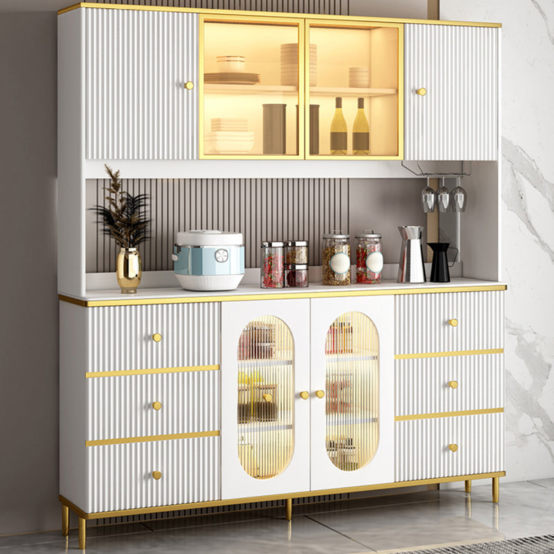Modern Wood Dining Hutch Glass Doors Storage Cabinet with Doors for Living Room https: res.litfad.com site img item 2022 11 03 6764170 1200x1200.jpg Upper & Lower Cabinets Clearhalo 'Display & China Cabinets' 'display_china_cabinets' 'furn' 'furn_display_china_cabinets' 'Furniture' 'Kitchen & Dining Furniture' 6764170