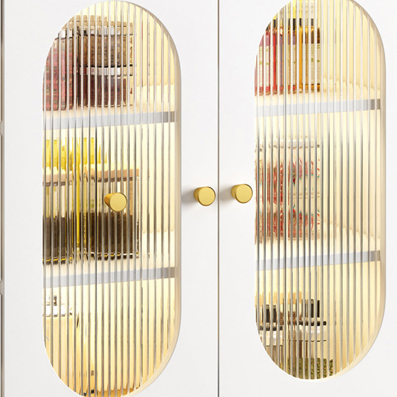 Modern Wood Dining Hutch Glass Doors Storage Cabinet with Doors for Living Room Clearhalo 'Display & China Cabinets' 'display_china_cabinets' 'furn' 'furn_display_china_cabinets' 'Furniture' 'Kitchen & Dining Furniture' 6764174