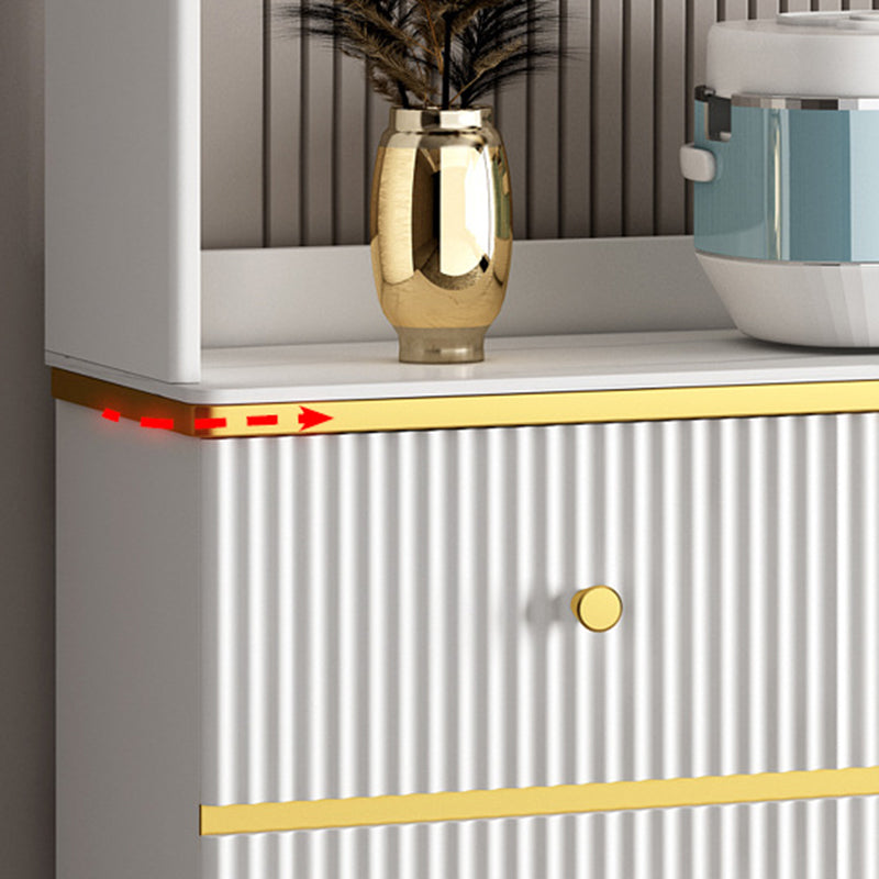 Modern Wood Dining Hutch Glass Doors Storage Cabinet with Doors for Living Room Clearhalo 'Display & China Cabinets' 'display_china_cabinets' 'furn' 'furn_display_china_cabinets' 'Furniture' 'Kitchen & Dining Furniture' 6764175