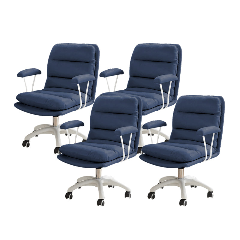 Silla de escritorio de brazos fijos modernos sin angustia silla de oficina ergonómica con ruedas