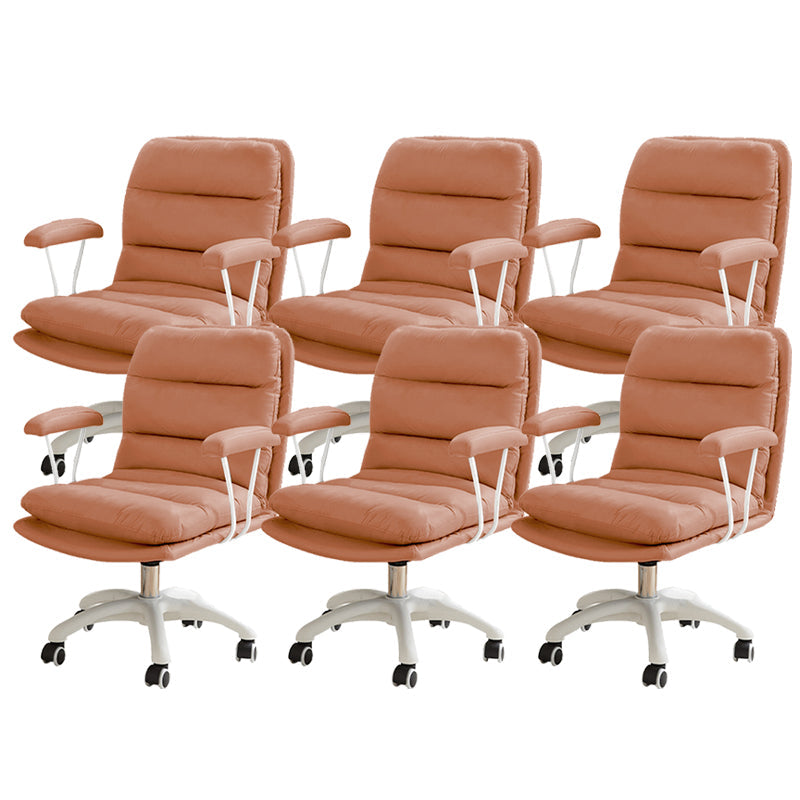 Silla de escritorio de brazos fijos modernos sin angustia silla de oficina ergonómica con ruedas