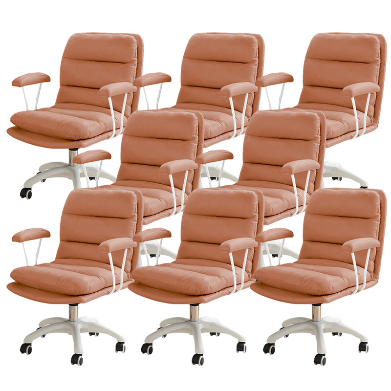 Silla de escritorio de brazos fijos modernos sin angustia silla de oficina ergonómica con ruedas