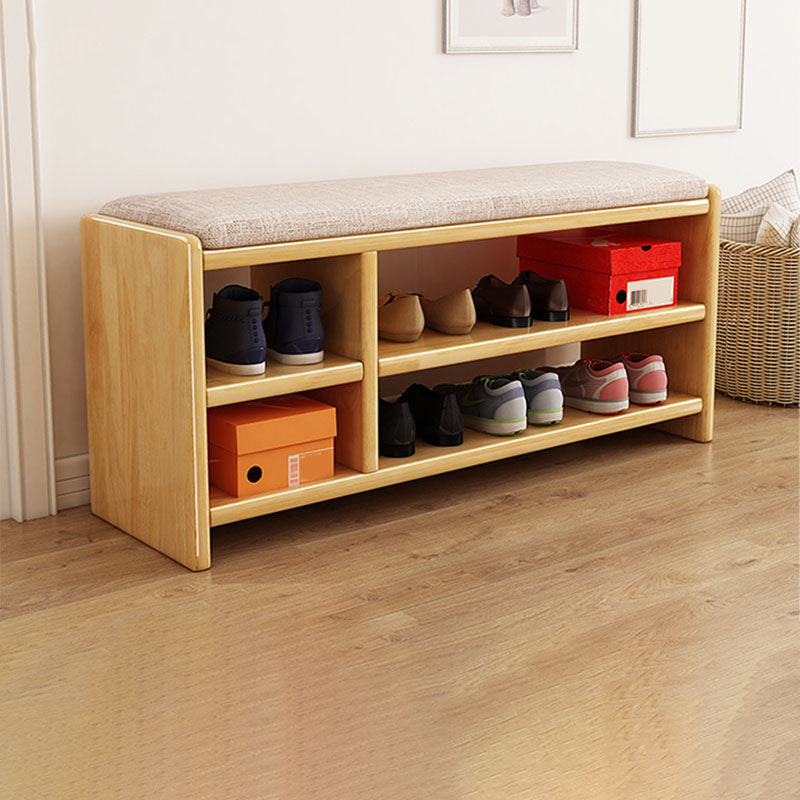 Banca di ingresso industriale da 11,7 pollici in panca in legno massiccio con imbottito