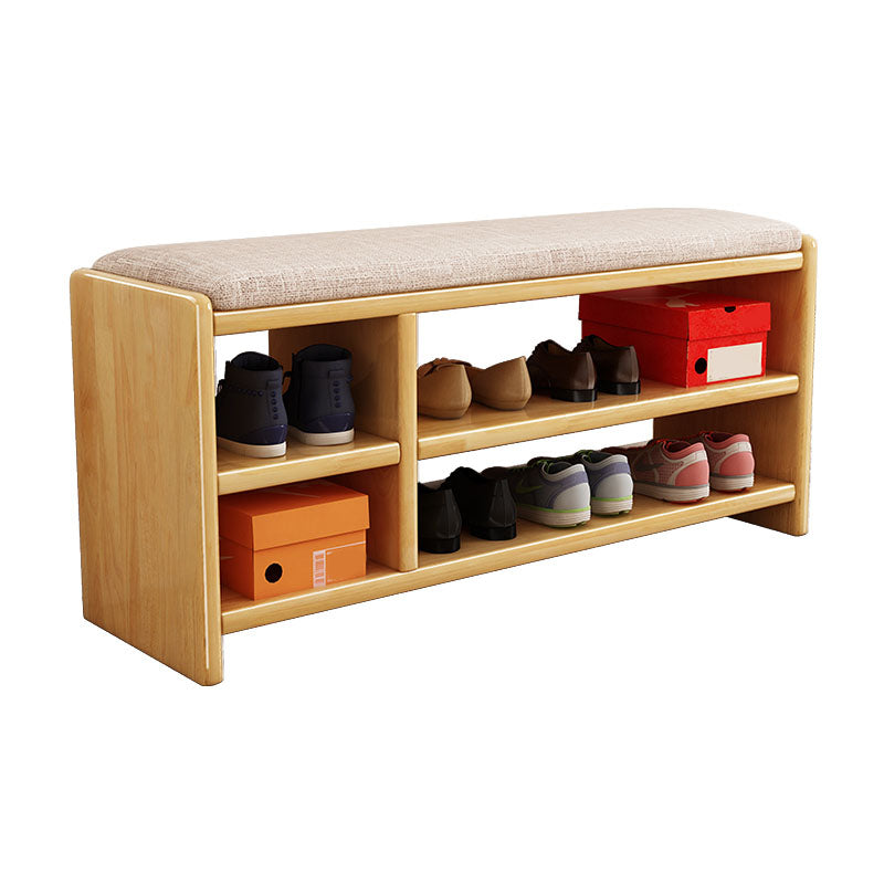 Banca di ingresso industriale da 11,7 pollici in panca in legno massiccio con imbottito