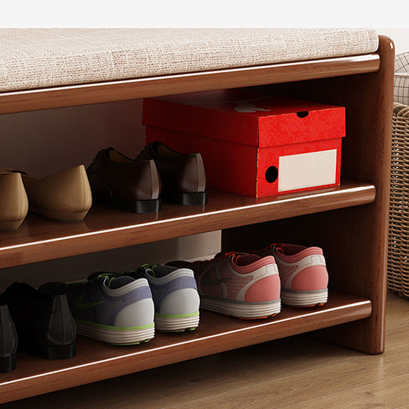 Banca di ingresso industriale da 11,7 pollici in panca in legno massiccio con imbottito