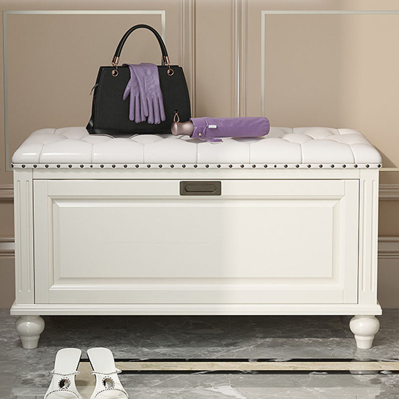 Traditional Entryway Bench Solid Wood Bench with Upholstered Clearhalo 'Benches' 'Chairs & Seating' 'furn' 'furn_benches' 'Furniture' 'Living Room Furniture' 6764764