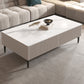 4 Legs Single Coffee Table Rectangle Slate Coffee Table with 4 Drawers