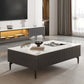 4 Legs Single Coffee Table Rectangle Slate Coffee Table with 4 Drawers