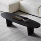 15"H Contemporary Coffee Table Solid Wood Black Single Cocktail Table Clearhalo 'Coffee & Accent Tables' 'Coffee Tables' 'coffee_tables' 'furn' 'furn_coffee_tables' 'Furniture' 'Living Room Furniture' 6765021