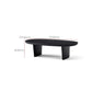 15"H Contemporary Coffee Table Solid Wood Black Single Cocktail Table Clearhalo 'Coffee & Accent Tables' 'Coffee Tables' 'coffee_tables' 'furn' 'furn_coffee_tables' 'Furniture' 'Living Room Furniture' 6765033