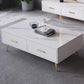 Slate Coffee Table Glam Nesting Coffee Table Set with Storage Drawers Clearhalo 'Coffee & Accent Tables' 'Coffee Tables' 'coffee_tables' 'furn' 'furn_coffee_tables' 'Furniture' 'Living Room Furniture' 6765043